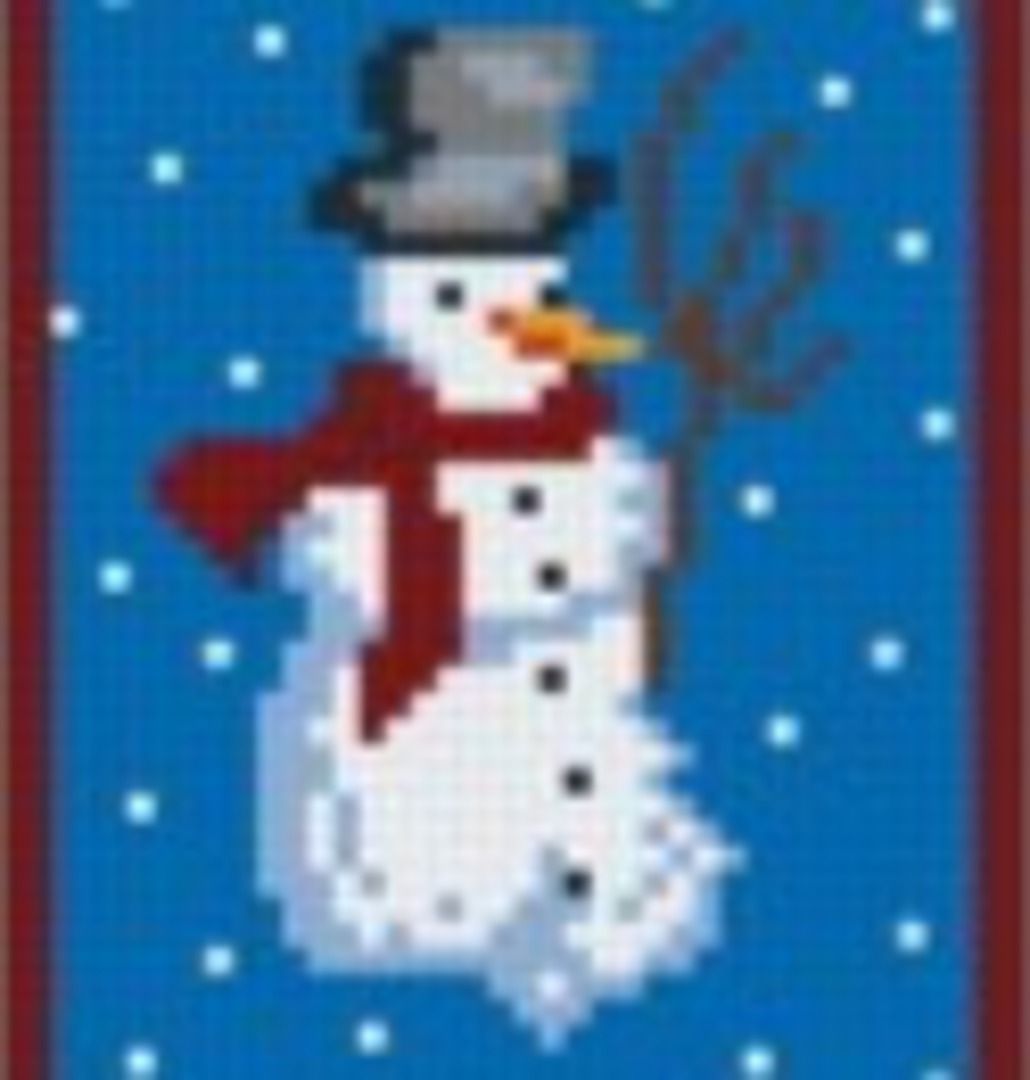 Snowman B One [1] Baseplate PixeHobby Mini-mosaic Art Kit image 0